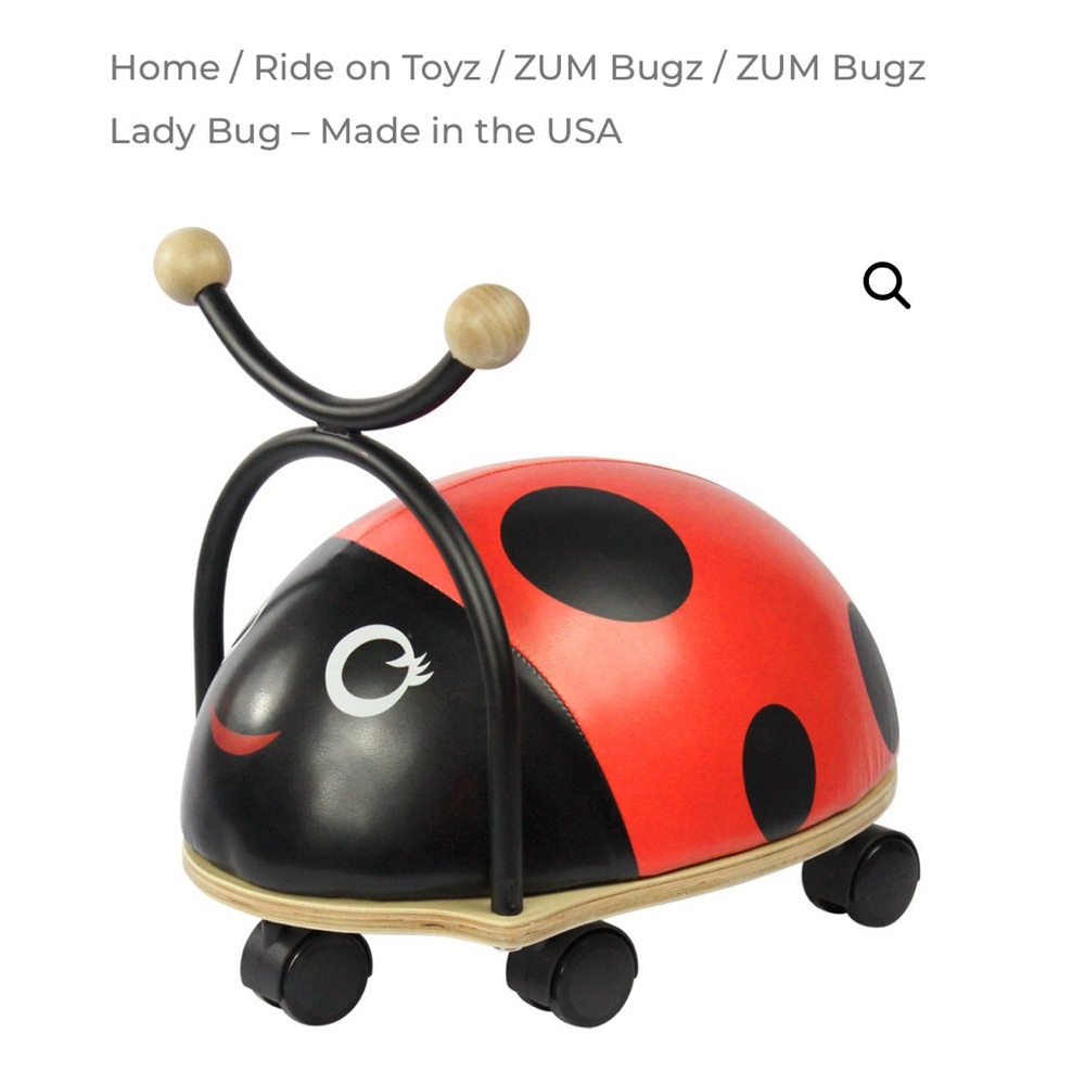 Zum Bugz Ladybug toddler ride on